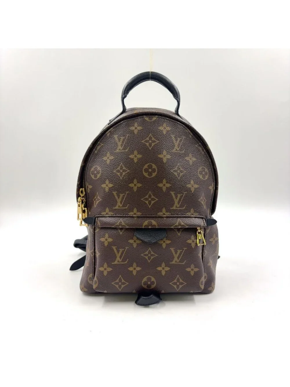 Louis Vuitton Palm Springs PM Monogram Leather Brown Black Backpack Gold